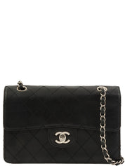 1998 Caviar Skin Classic Flap Chain Bag in Black