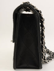 1998 Caviar Skin Classic Flap Chain Bag in Black