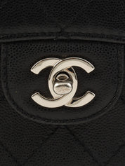 1998 Caviar Skin Classic Flap Chain Bag in Black