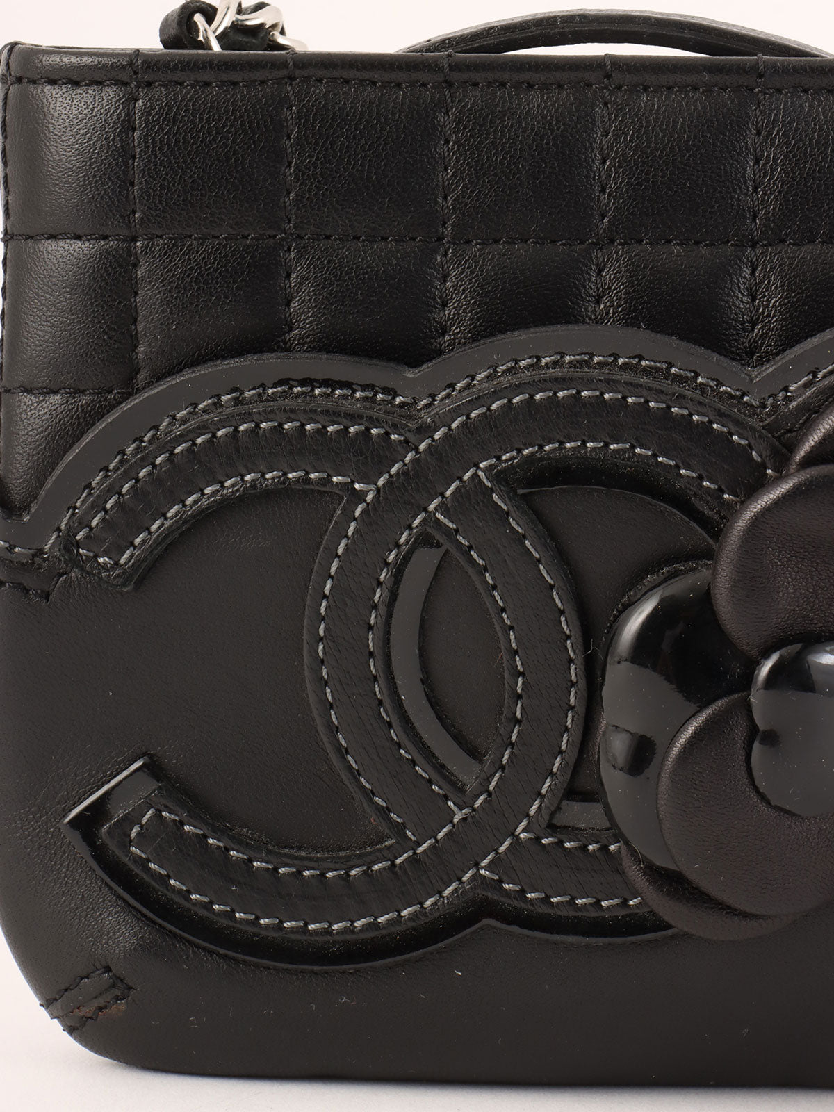 Camellia Chocolate Bar Chain Bag Mini Black (2005)