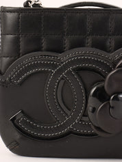 Camellia Chocolate Bar Chain Bag Mini Black (2005)