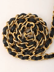 1990年頃製 オーバルCCマークステッチタッセルショルダーバッグ ブラック