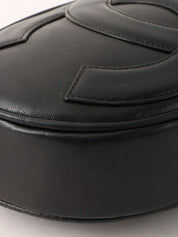 1990年頃製 オーバルCCマークステッチタッセルショルダーバッグ ブラック