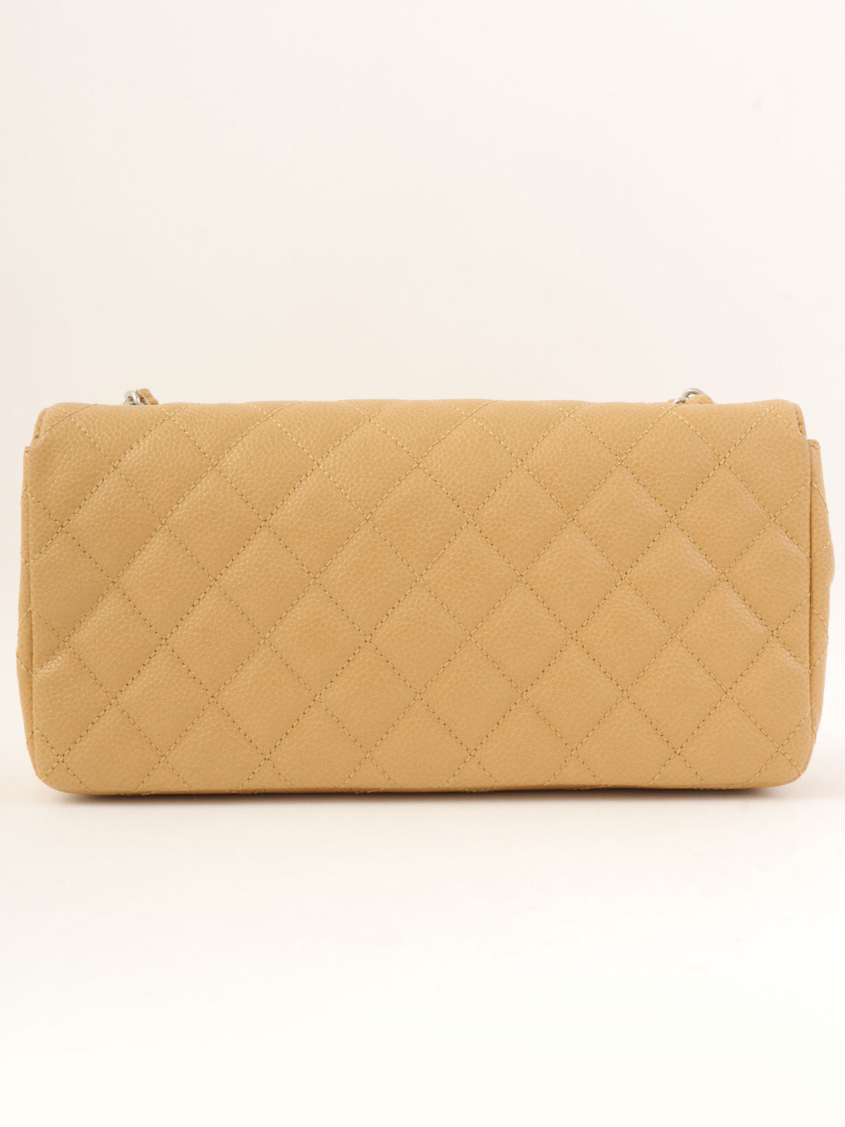 2004年頃製 キャビアスキンイーストウェストチェーンバッグ ベージュ