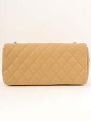 2004年頃製 キャビアスキンイーストウェストチェーンバッグ ベージュ