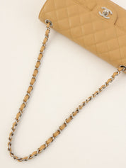 2004年頃製 キャビアスキンイーストウェストチェーンバッグ ベージュ