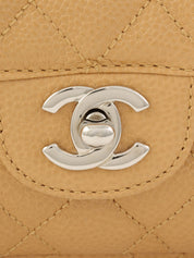 2004年頃製 キャビアスキンイーストウェストチェーンバッグ ベージュ