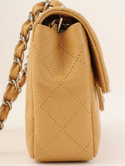 2004年頃製 キャビアスキンイーストウェストチェーンバッグ ベージュ