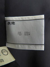 Tweed collarless jacket in blue/black