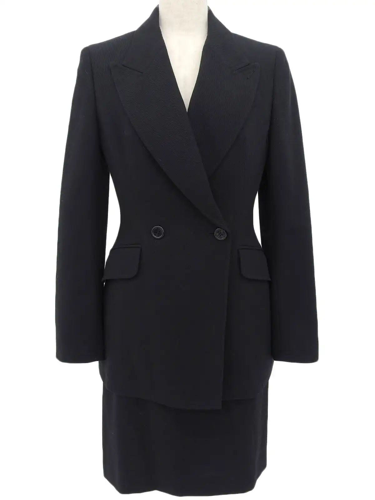 ロゴボタンセットアップ　ブラック