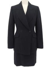 ロゴボタンセットアップ　ブラック