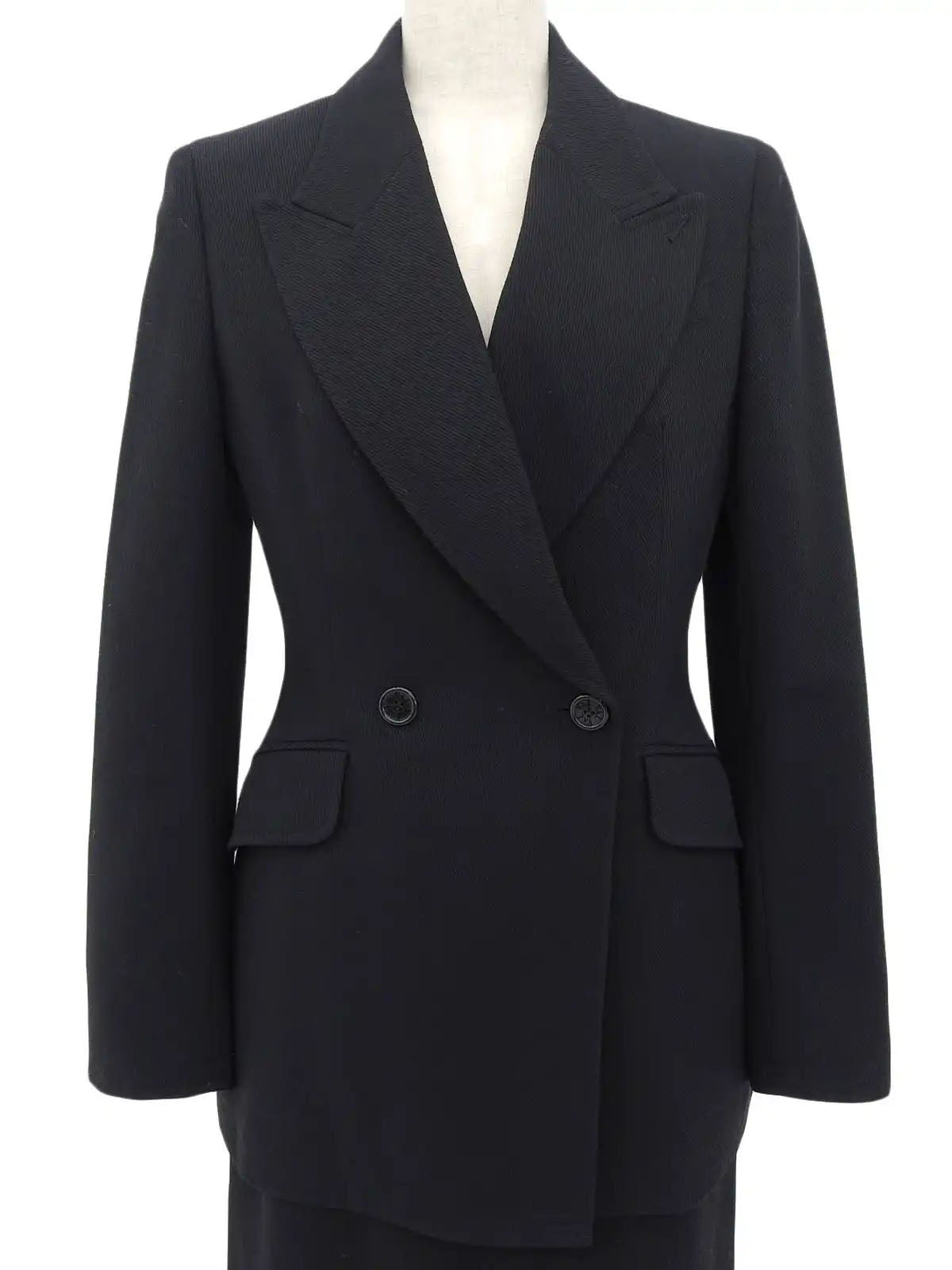 ロゴボタンセットアップ　ブラック