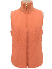 Gancini 橙色板面设计缝线背心