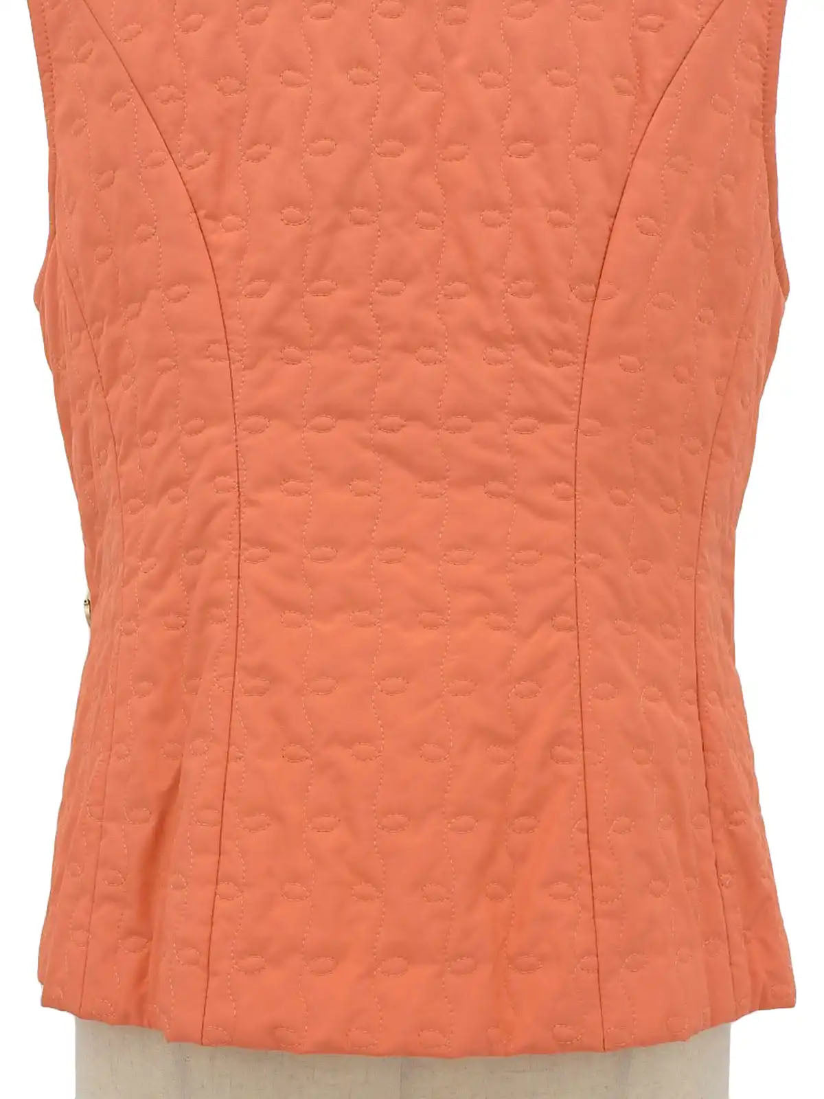 Gancini 橙色板面设计缝线背心