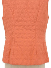 Gancini 橙色板面设计缝线背心