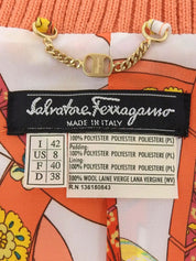 Gancini 橙色板面设计缝线背心