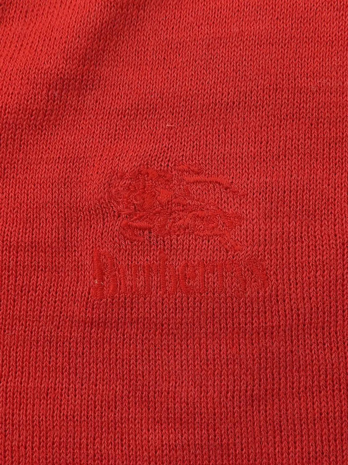 ロゴ刺繍ベスト　レッド