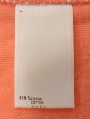 ボーダーパターンロゴノースリーブトップス ホワイト/オレンジ