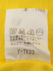 バイカラーロゴボタンポロシャツ イエロー/ライトグリーン