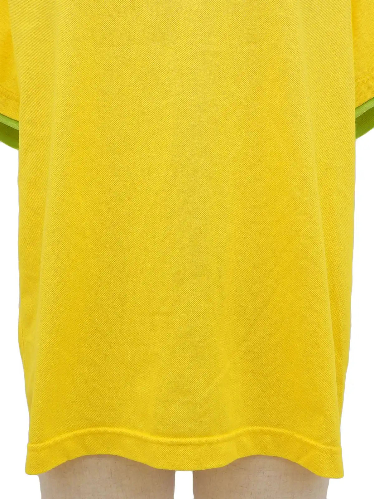 バイカラーロゴボタンポロシャツ イエロー/ライトグリーン