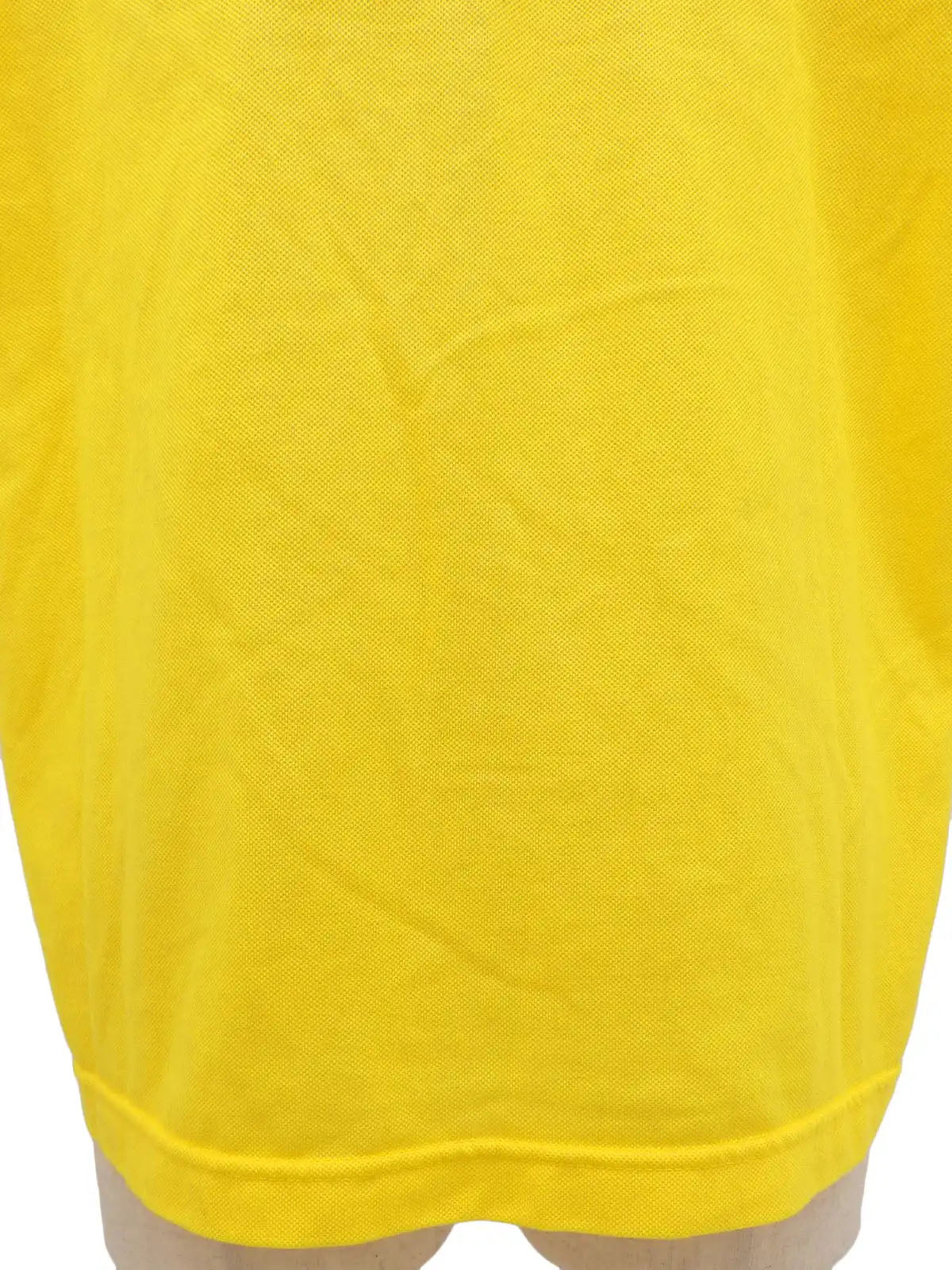 Two-tone logo button polo shirt in yellow and light green