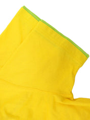 Two-tone logo button polo shirt in yellow and light green