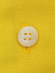 Two-tone logo button polo shirt in yellow and light green