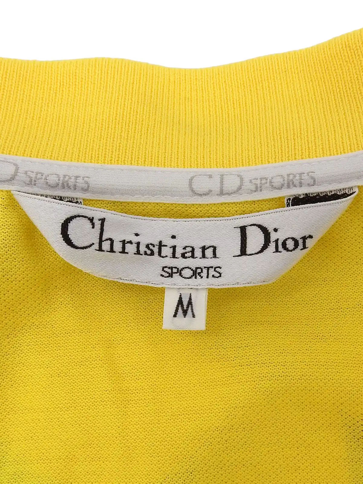 Two-tone logo button polo shirt in yellow and light green