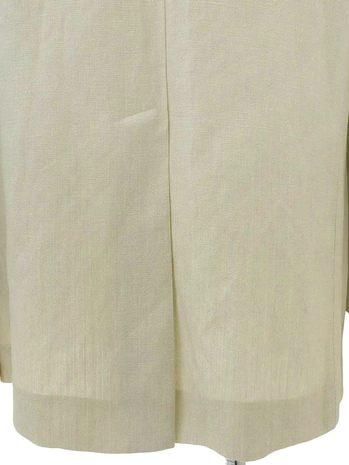 Linen logo button jacket in ivory
