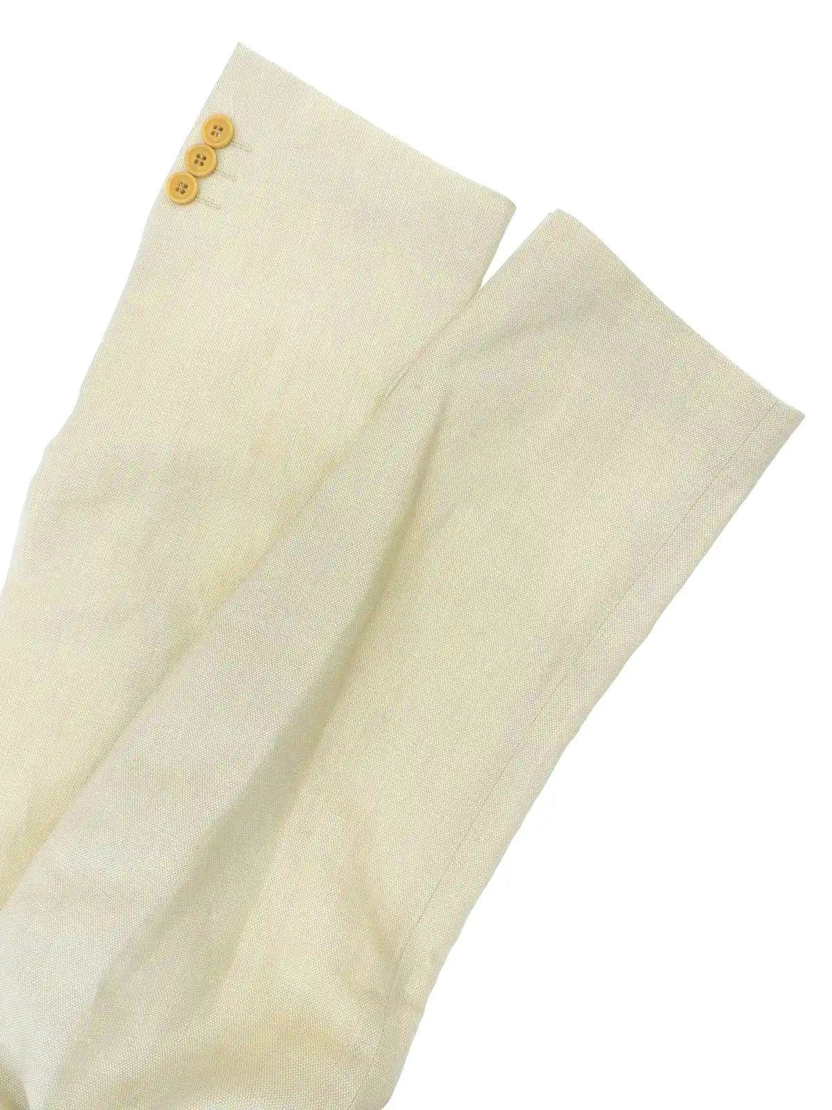Linen logo button jacket in ivory
