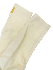 Linen logo button jacket in ivory