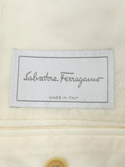 Linen logo button jacket in ivory