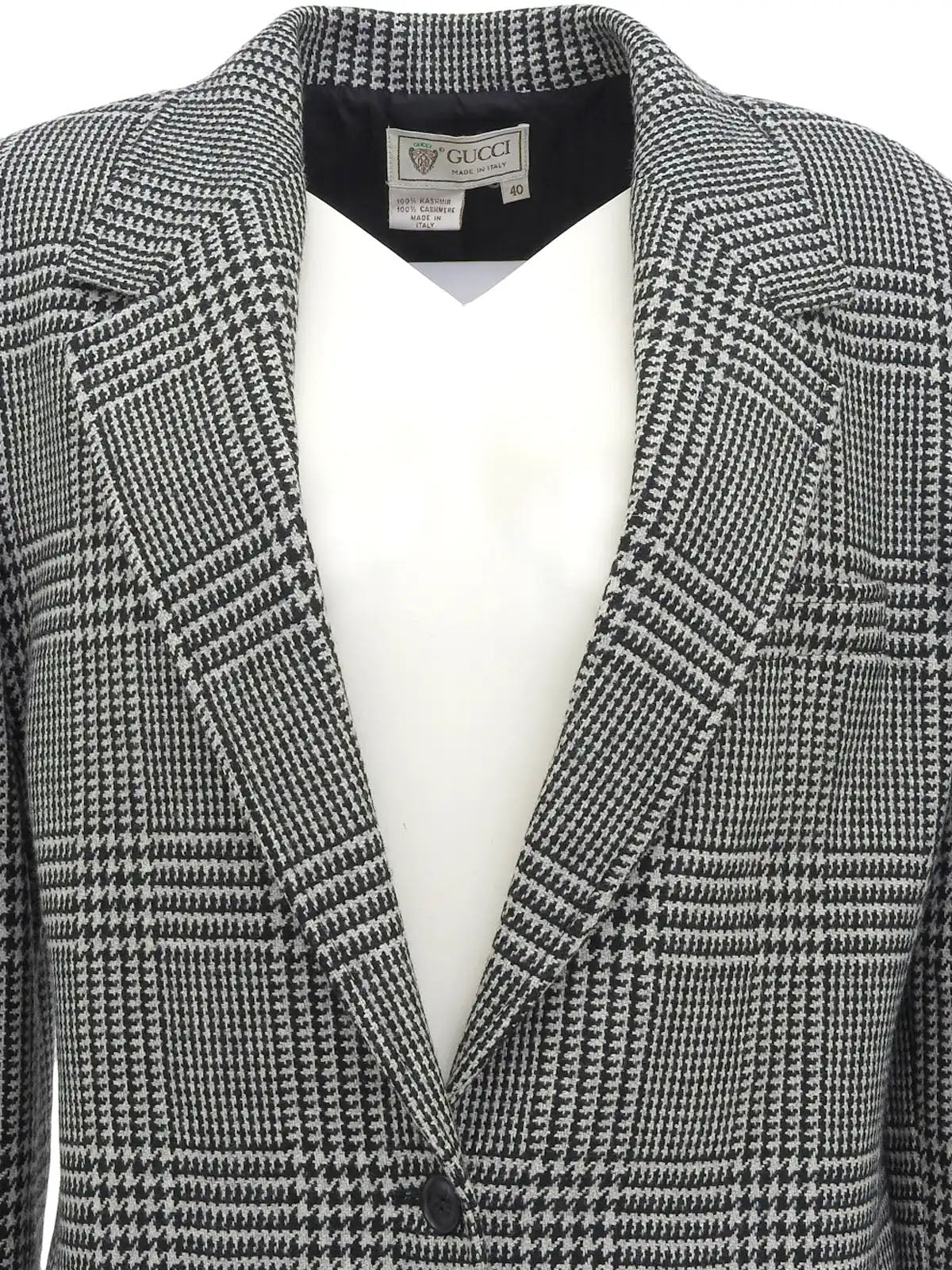 Houndstooth pattern jacket in black/white