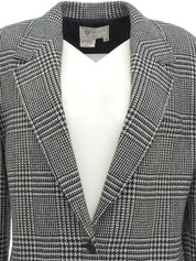 Houndstooth pattern jacket in black/white