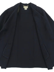 Navy Logo Button Coat