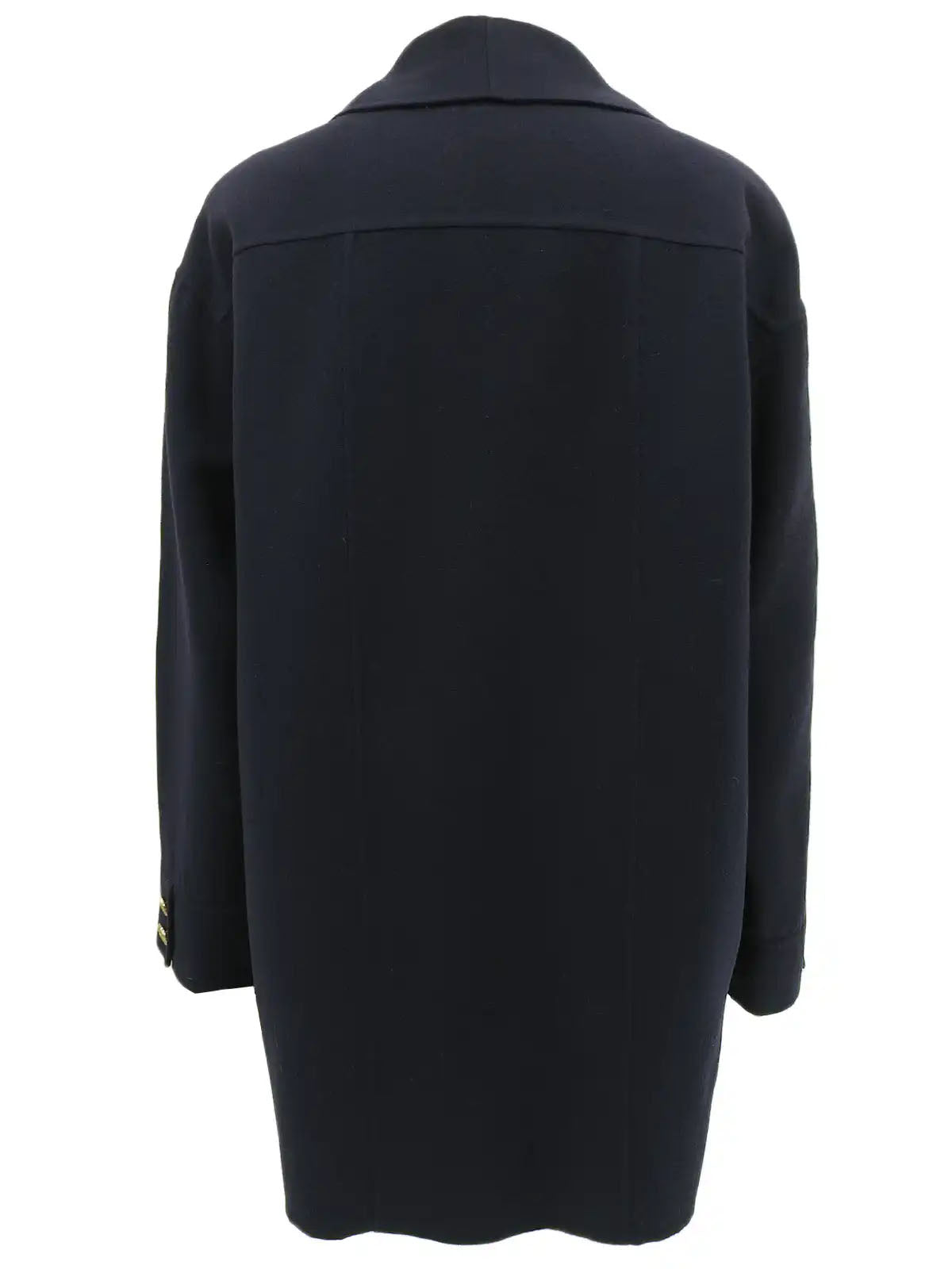Navy Logo Button Coat