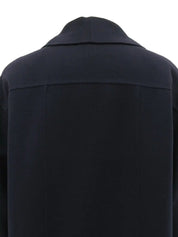 Navy Logo Button Coat