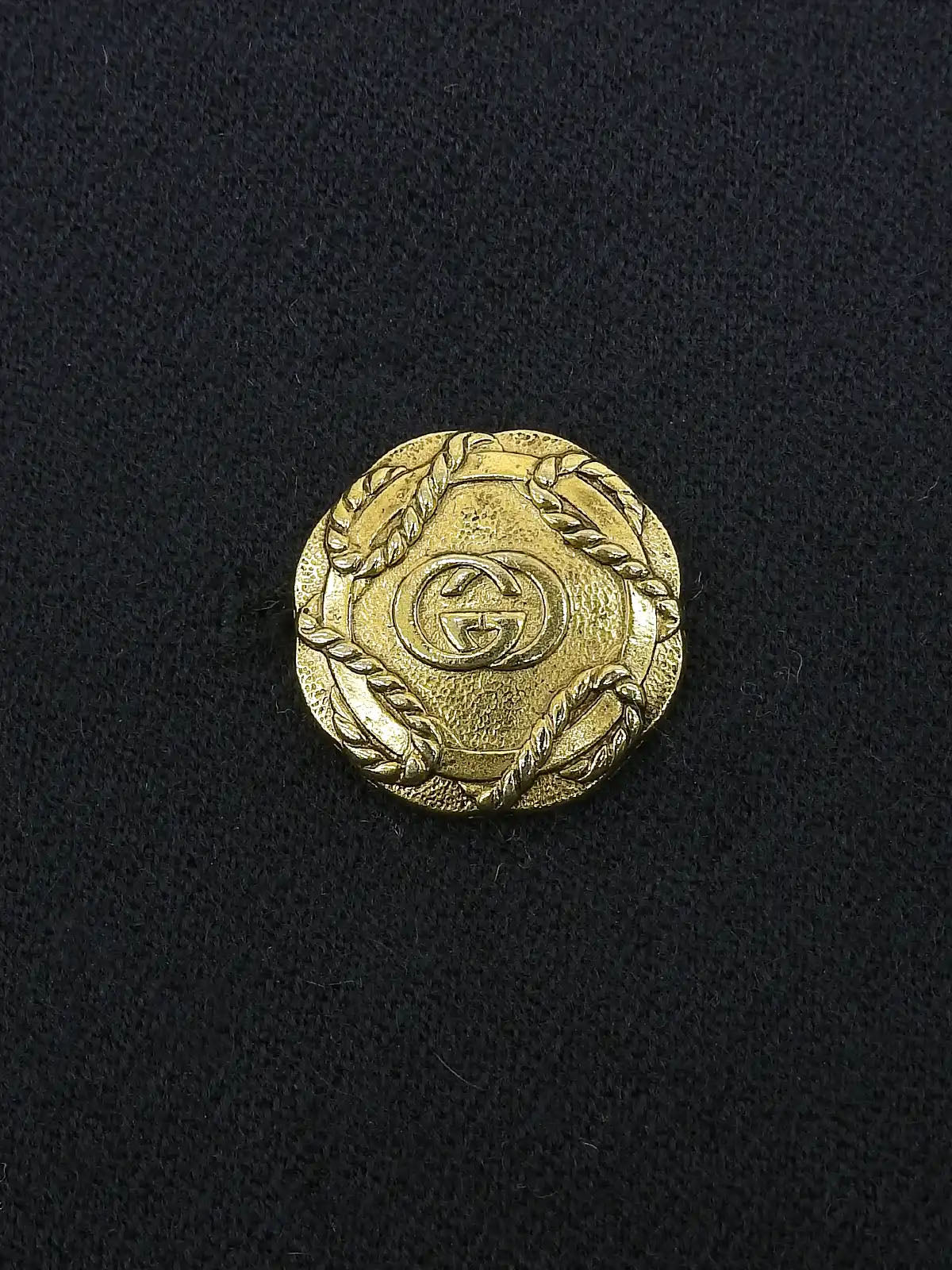 Navy Logo Button Coat