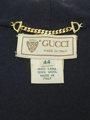 Navy Logo Button Coat