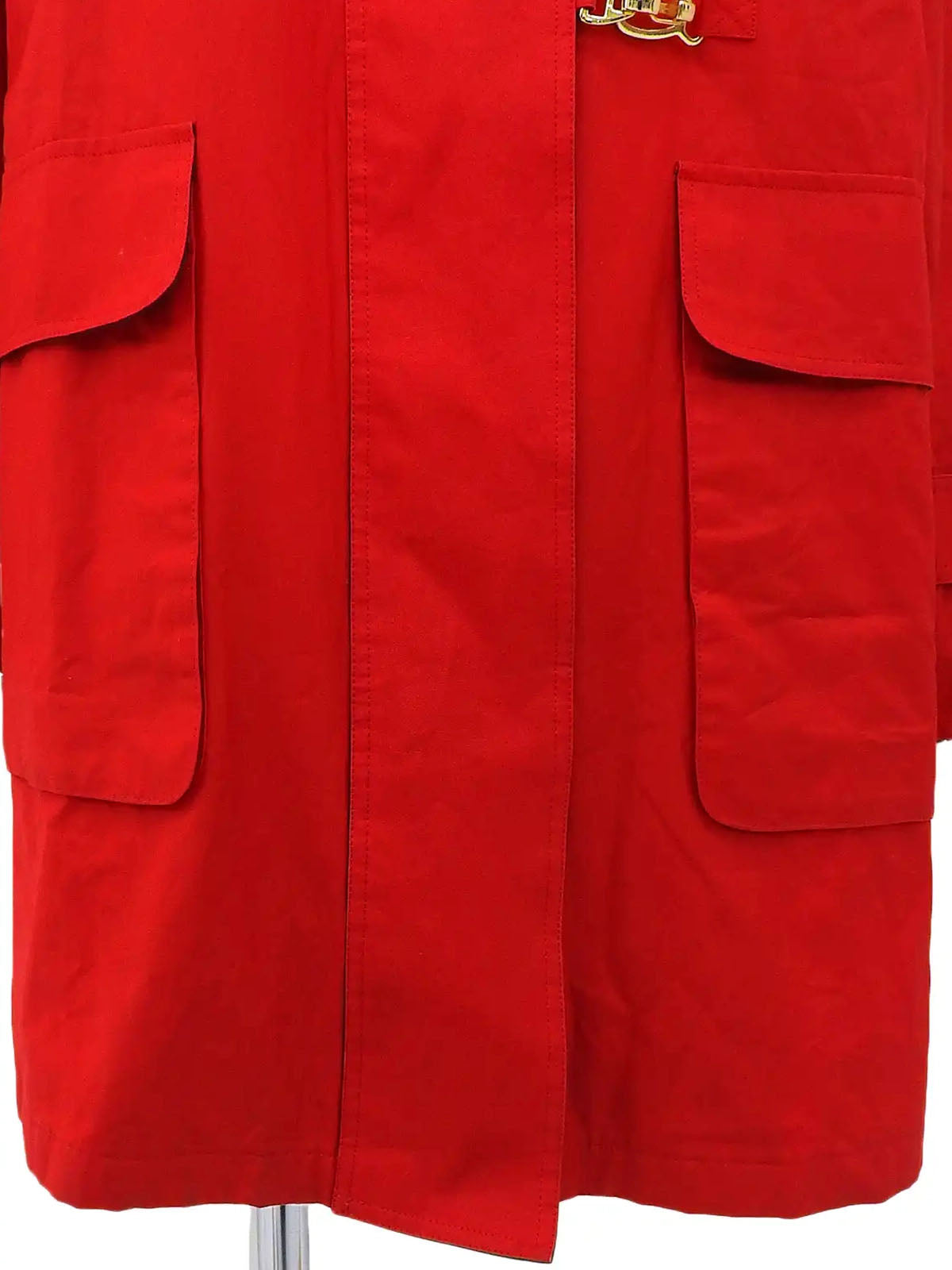Logo Zip-Up Spring Coat Red
