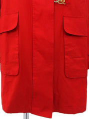 Logo Zip-Up Spring Coat Red