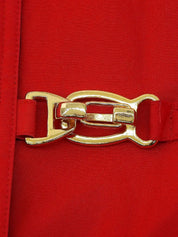 Logo Zip-Up Spring Coat Red