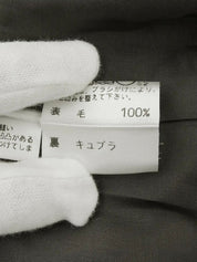 Grey wool logo emblem button jacket