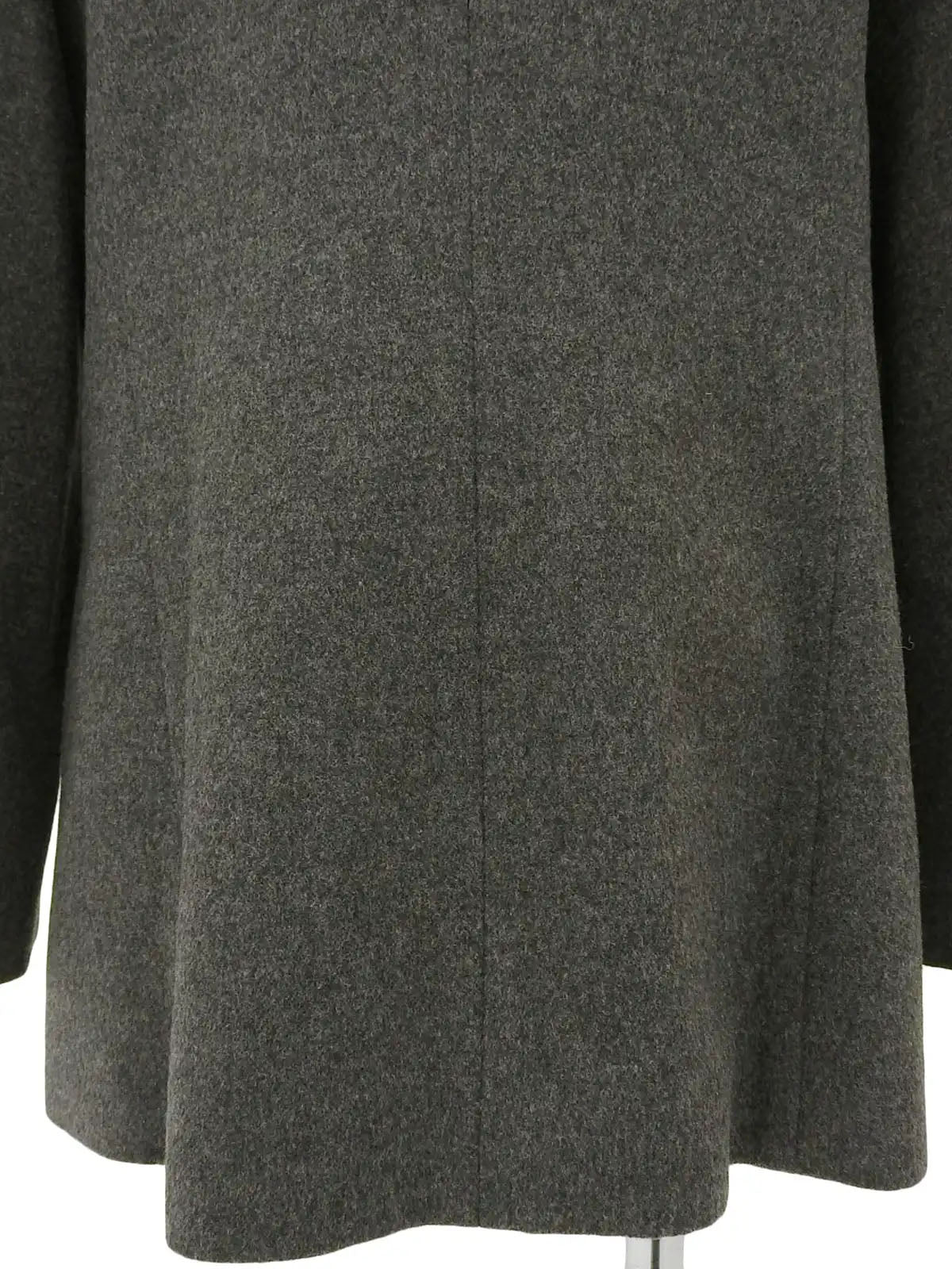 Grey wool logo emblem button jacket