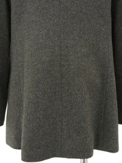 Grey wool logo emblem button jacket