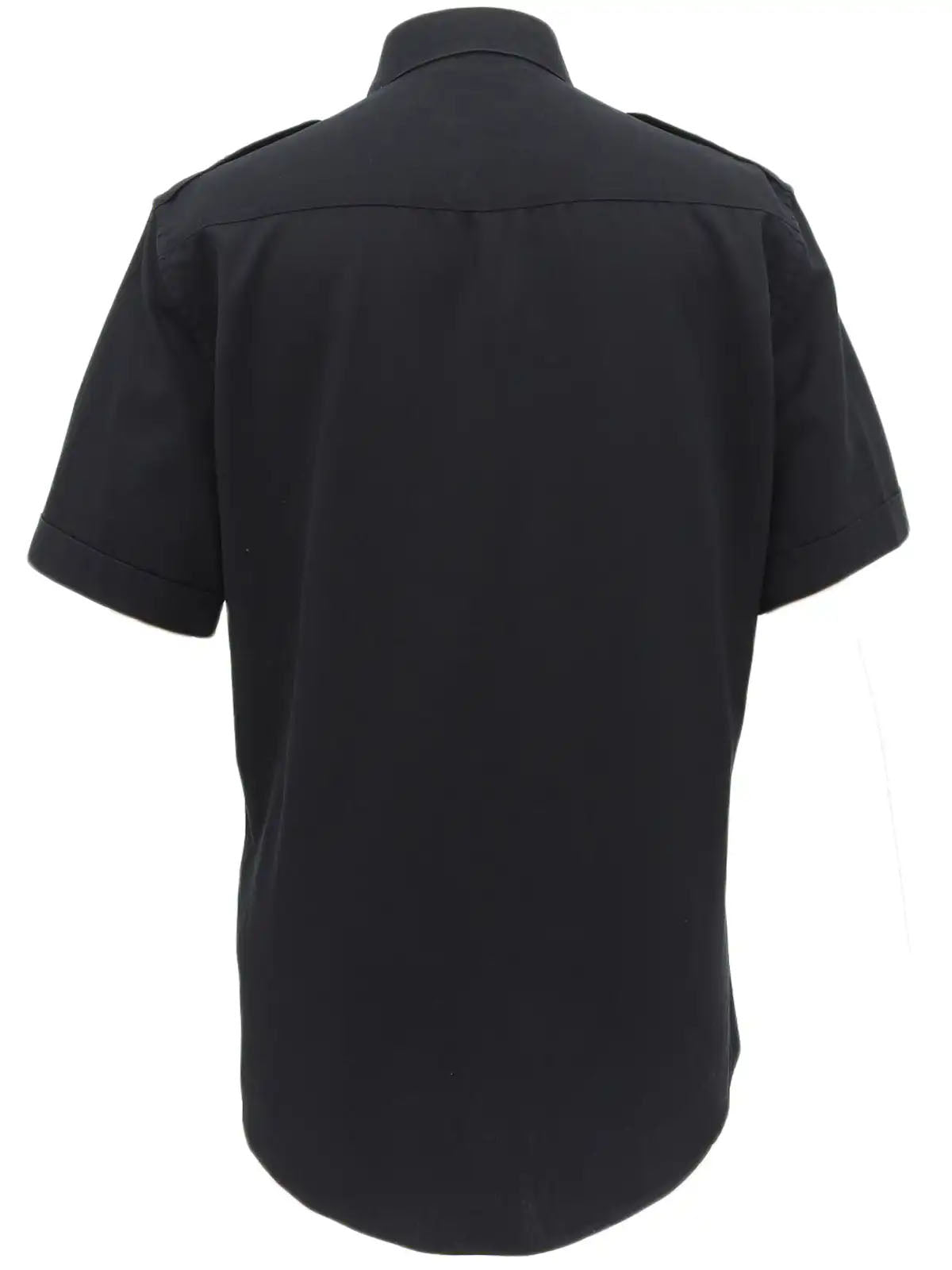 Logo Button Half Sleeve Shirt in Black