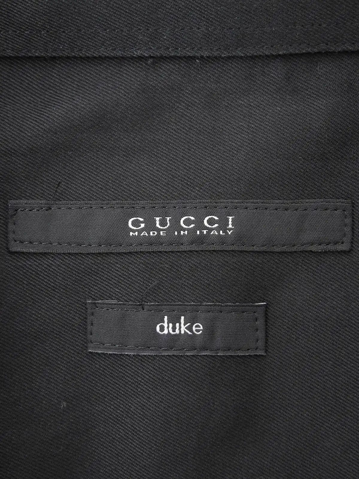 Logo Button Half Sleeve Shirt in Black