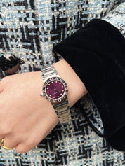 12Pダイヤモンドビーゼロワンウォッチ　シルバー/パープル