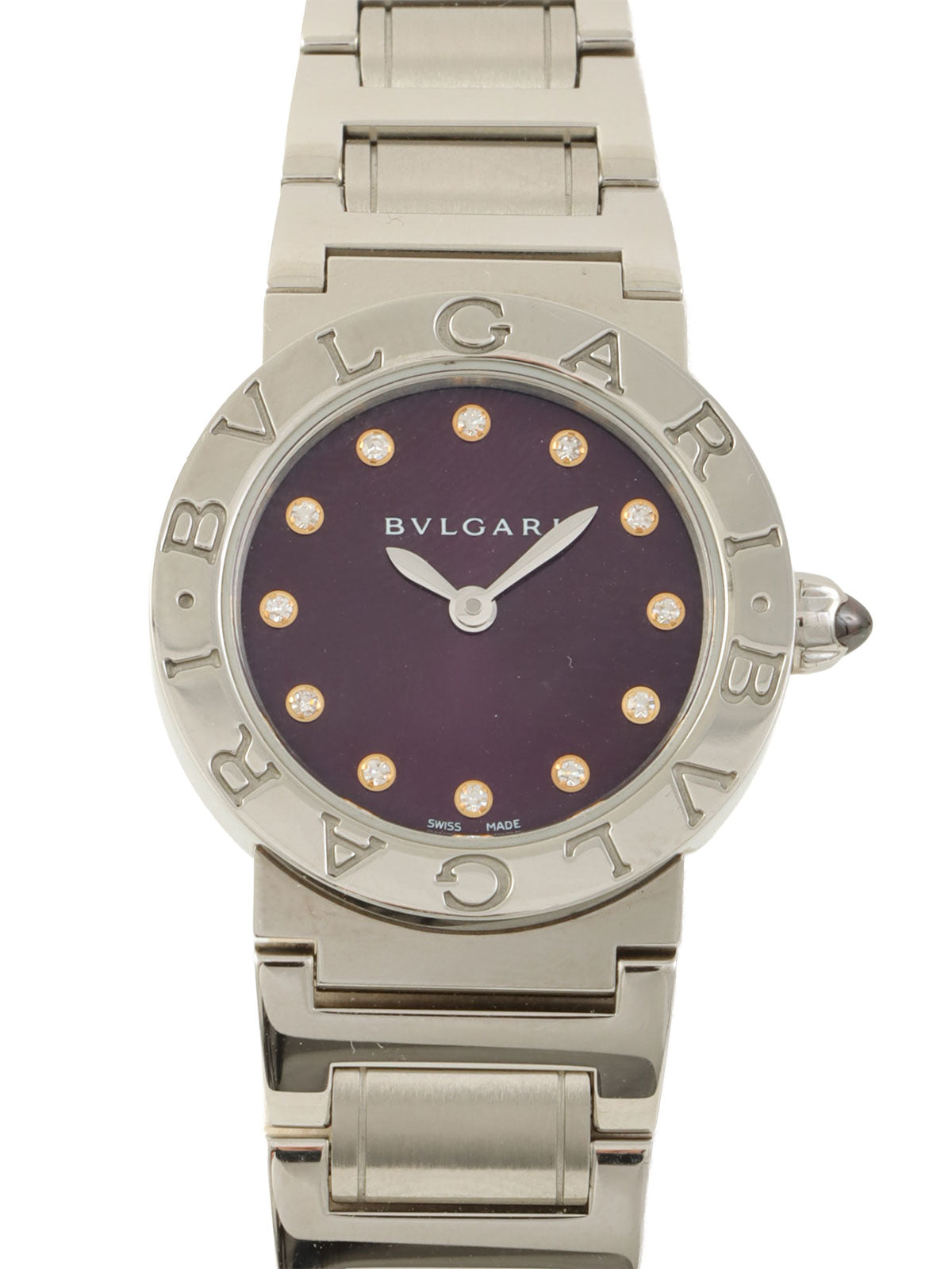 12Pダイヤモンドビーゼロワンウォッチ　シルバー/パープル