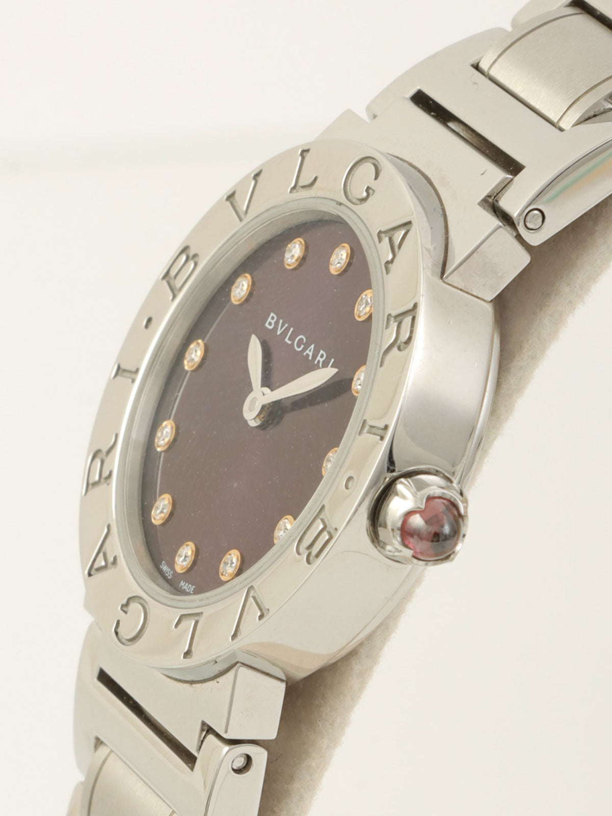 12Pダイヤモンドビーゼロワンウォッチ　シルバー/パープル